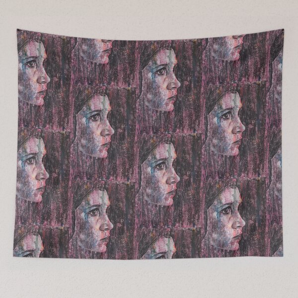 Item preview, Carrie Fisher - hand-drawn oil and ink portrait designed and sold by HRHildebrand.