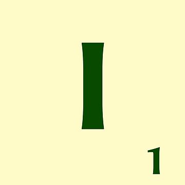 Imagen de la obra Ficha de Scrabble de la I de 1 punto de fgrdisseny