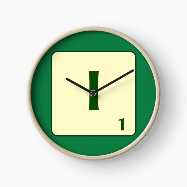 Ficha de Scrabble de la I de 1 punto Reloj