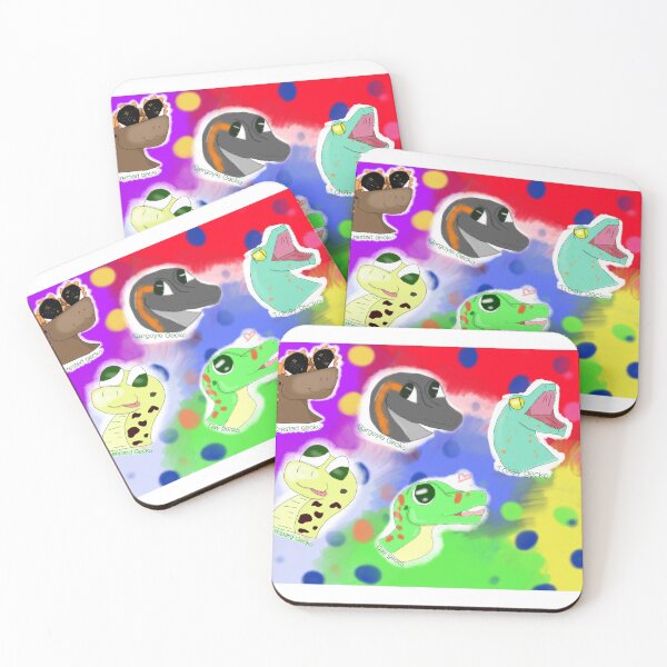 Item preview, Geckos on rainbow designed and sold by EchoGecko--.