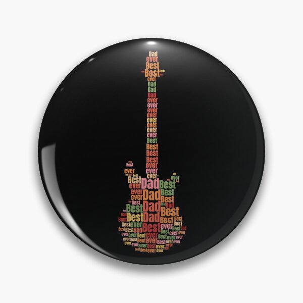 Best dad ever - guitar shape Pin