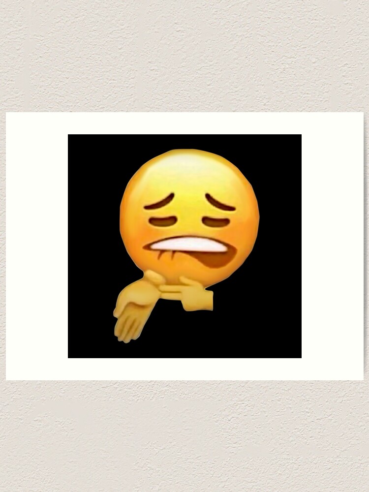 "Sheesh Emoji Biting Lip Ice In My Veins" Art Print by SlavArt Redbubble