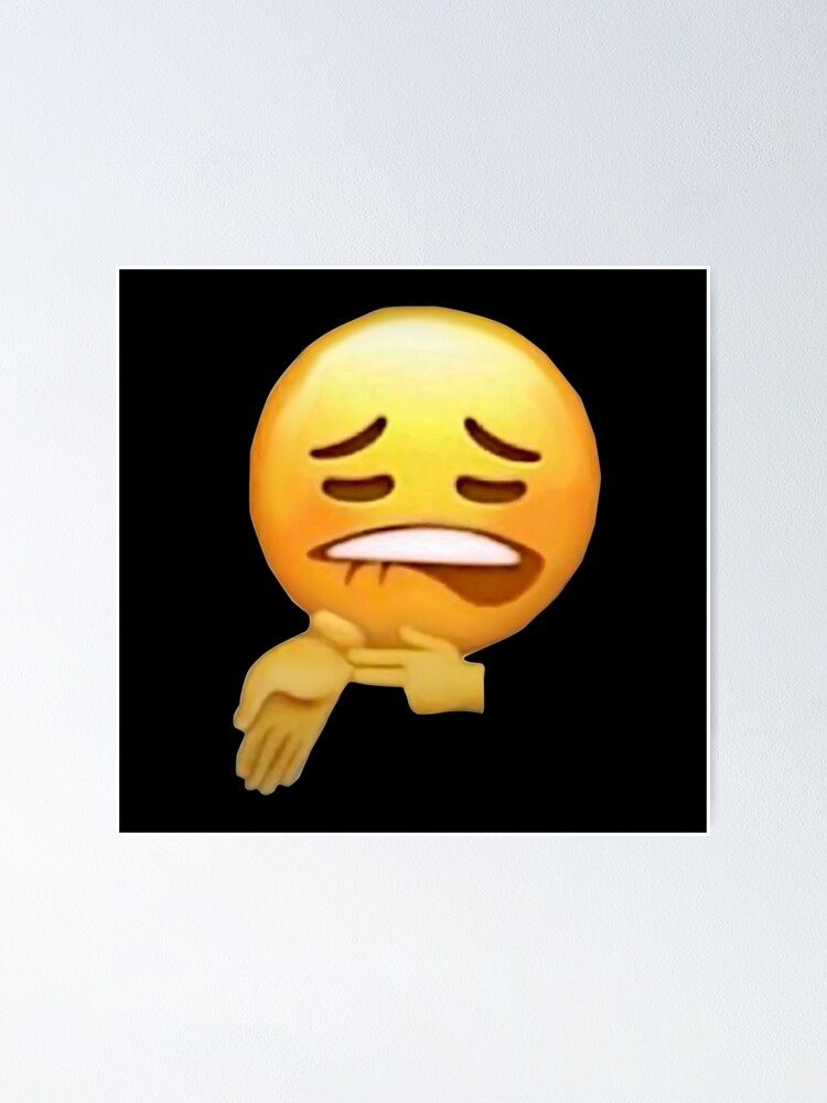 Sheesh Emoji Biting Lip Ice In My Veins" Poster by Slav-Art | Redbubble