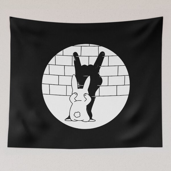 Item preview, Funny Rabbit Rock and Roll Hand Shadow designed and sold by Hoiho Adventure Shirts.