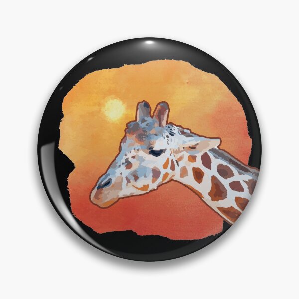 Item preview, Amazing Animals: Another Cute Giraffe Smiling at Colorful Sunset  designed and sold by GraffitiSoup.