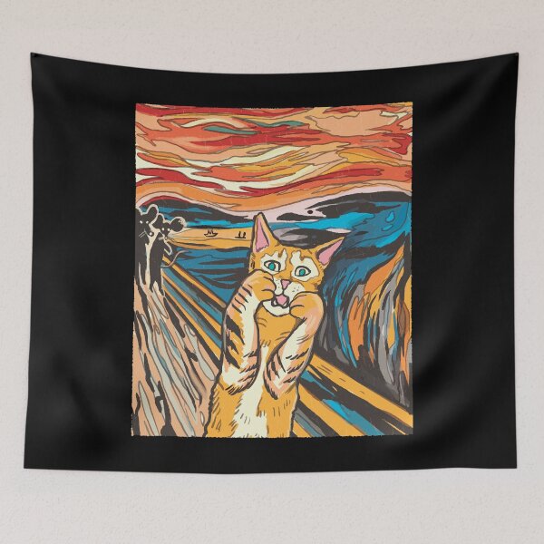 Artikelvorschau, Die Scream Cat Parodie entworfen und verkauft von Hoiho Adventure Shirts.