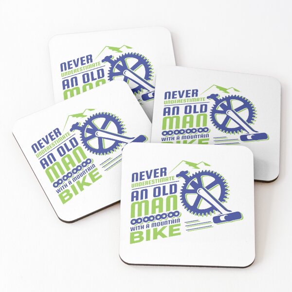 Item preview, Never Underestimate An Old Man With A Mountain Bike designed and sold by Maria Garcia.