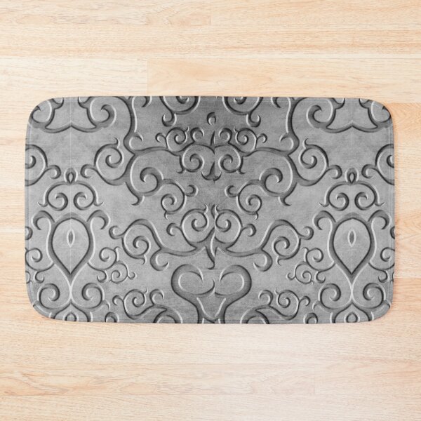 Item preview, Grabado Metal Gris Floral designed and sold by lastechance.