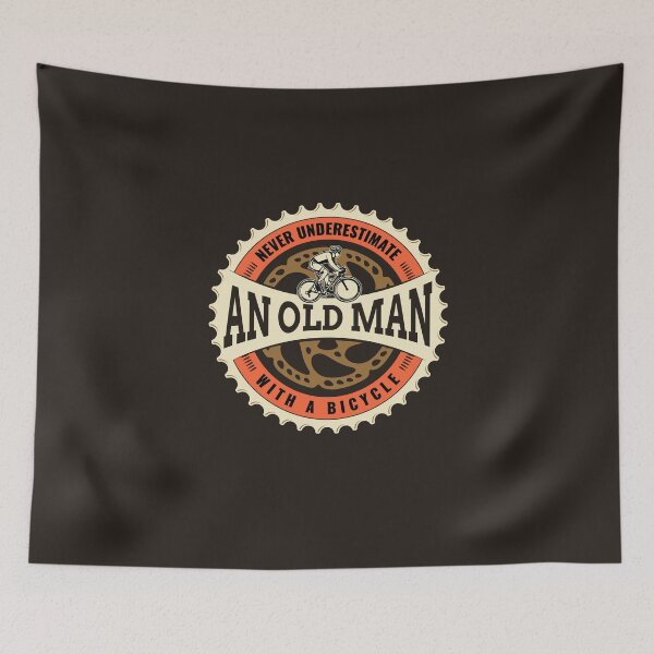 Item preview, Never Underestimate An Old Man With A Bicycle, Old Guy Cycling designed and sold by Maria Garcia.
