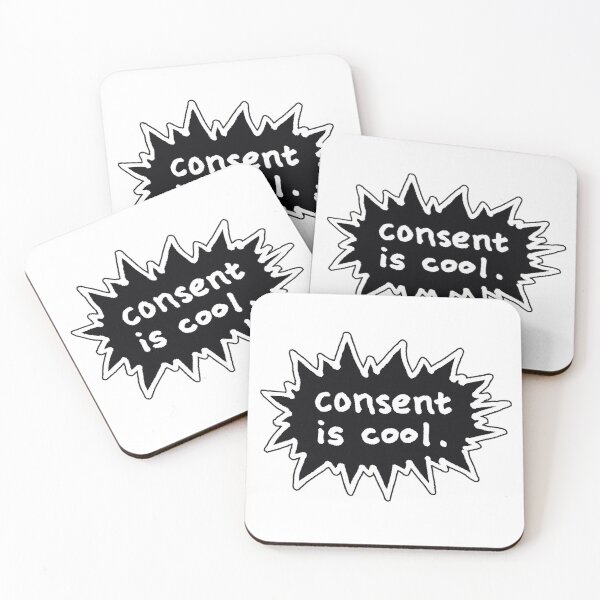 Item preview, Consent is Cool Comic Flash Black designed and sold by TheVerse.