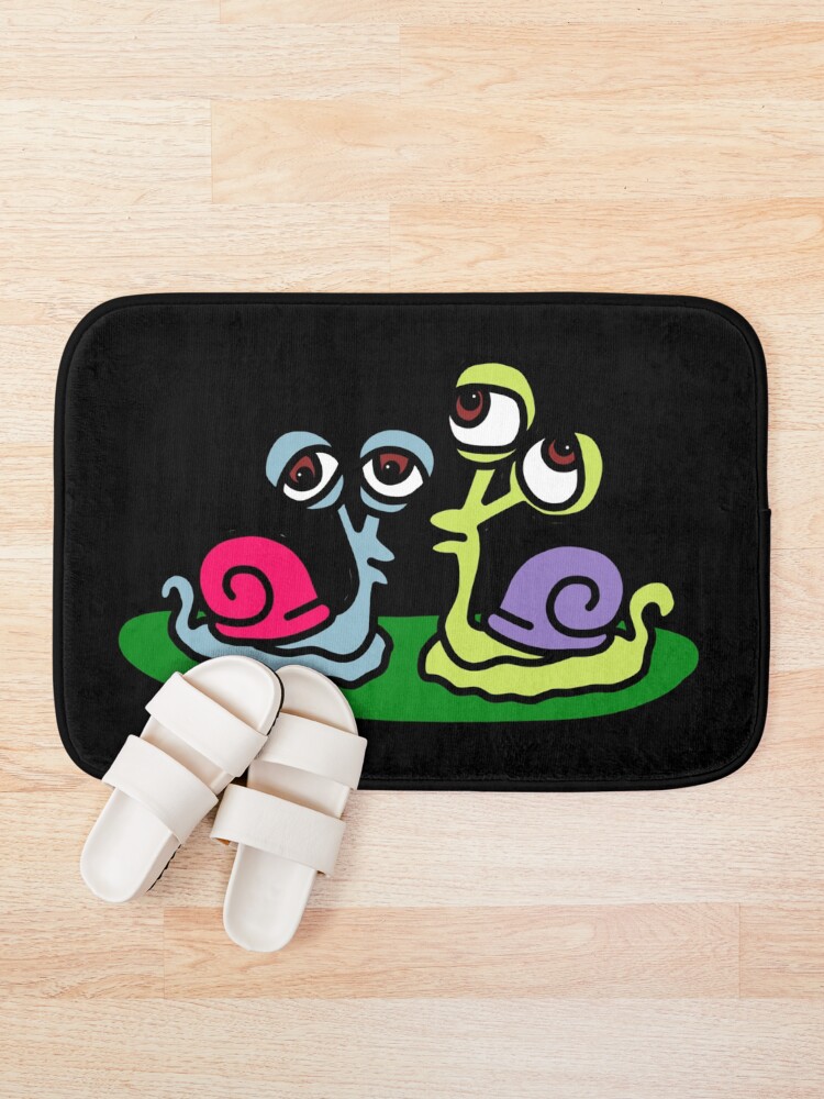 Thumbnail 1 of 6, Bath Mat, Snails designed and sold by Rumpelstilskin.