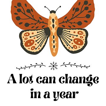 Artwork thumbnail, A lot Can Change in a Year Butterfly Boho 70’s Art by Dollfacedesign