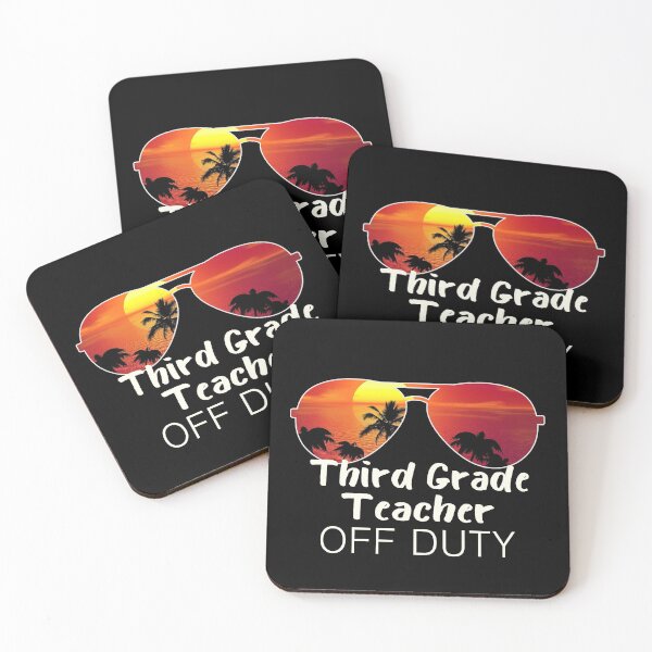 Item preview, Third Grade Teacher Off Duty Sunglasses Beach Sunset Gift T-Shirt designed and sold by colortrends.
