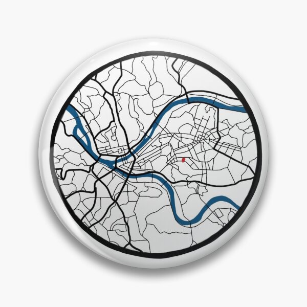 Item preview, Map of Pittsburgh with Carnegie Mellon University designed and sold by tillys-designs.