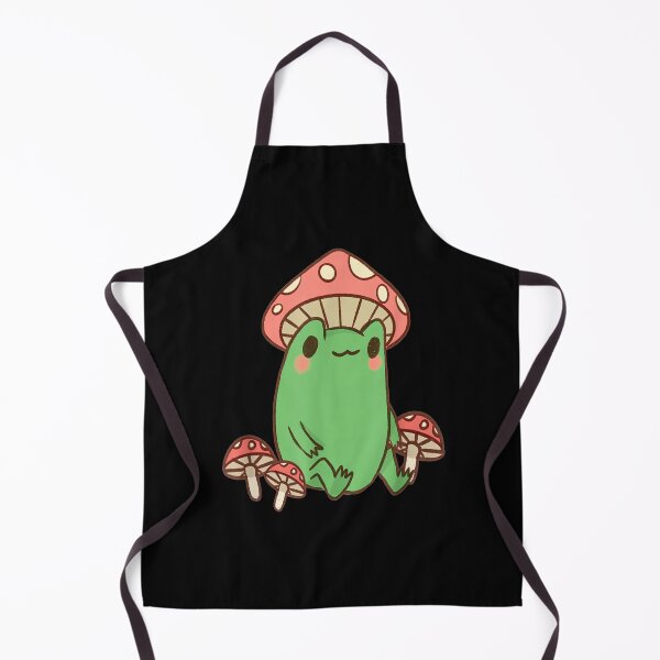 Item preview, green tree frog with mushroom designed and sold by amine163.