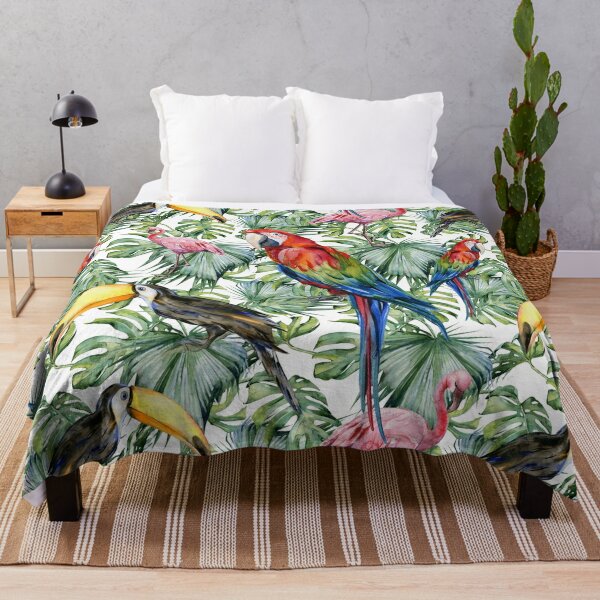 TROPICAL JUNGLE PATTERN Throw Blanket