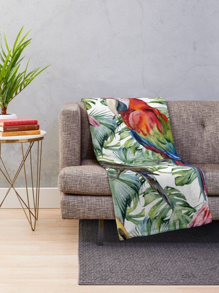 Alternate view of TROPICAL JUNGLE PATTERN Throw Blanket