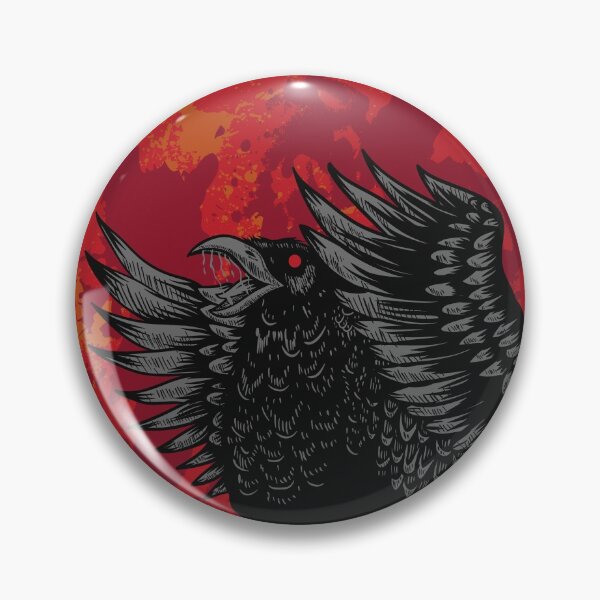 Item preview, Spooky Black Crow with Blood Moon designed and sold by SLAG-Creative.