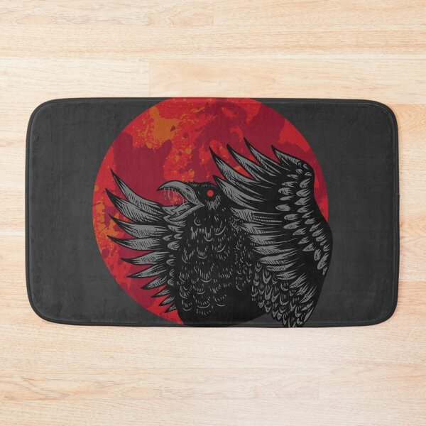 Item preview, Spooky Black Crow with Blood Moon designed and sold by SLAG-Creative.