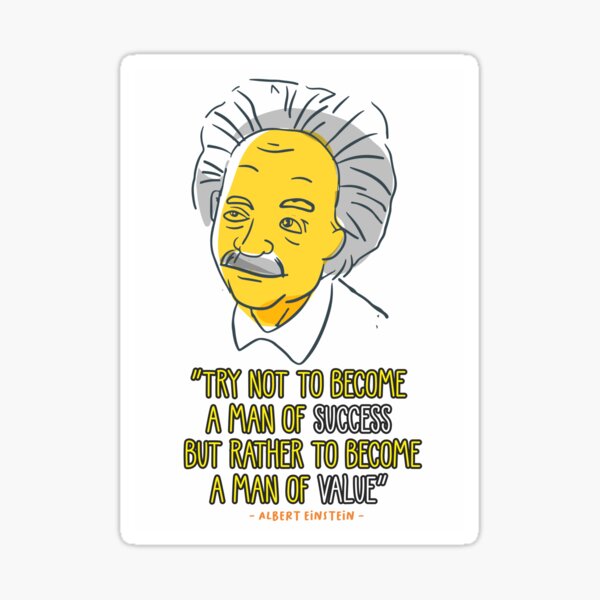 Sticker Albert Einstein Zitiert Albert Einstein Redbubble