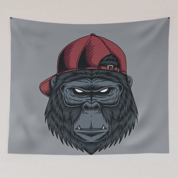 Item preview, Cool Gorilla Head with Backwards Cap designed and sold by SLAG-Creative.