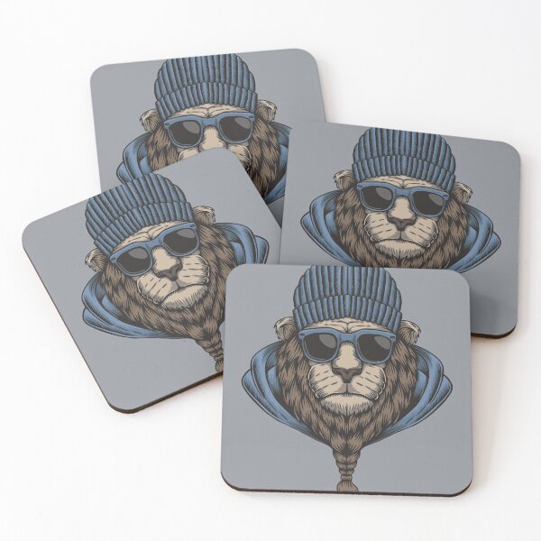 Item preview, Cool Lion Head with Beanie and Braided Beard designed and sold by SLAG-Creative.