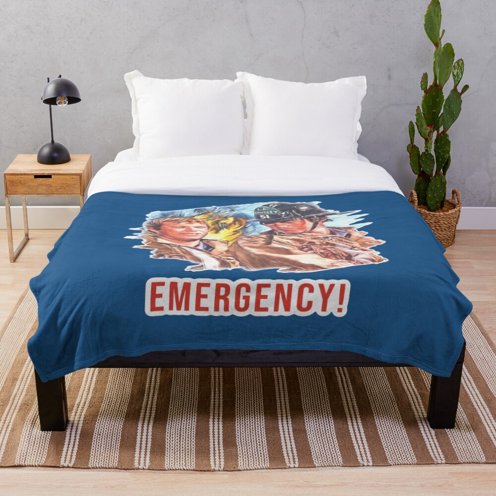 Emergency TV Show DeSoto and Gage Throw Blanket