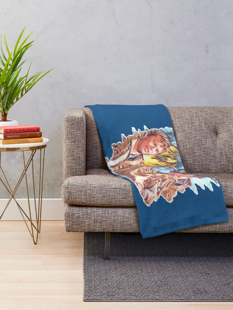 Alternate view of Emergency TV Show DeSoto and Gage Throw Blanket