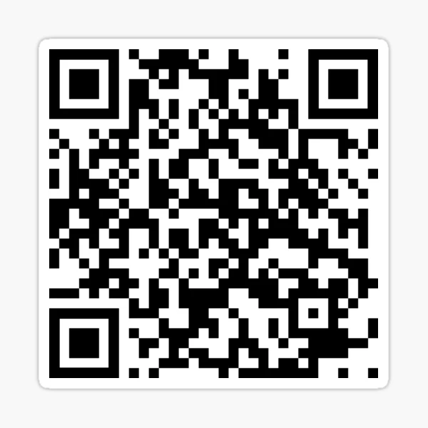 Rick roll qr code with no ads - stickers | Art Board Print