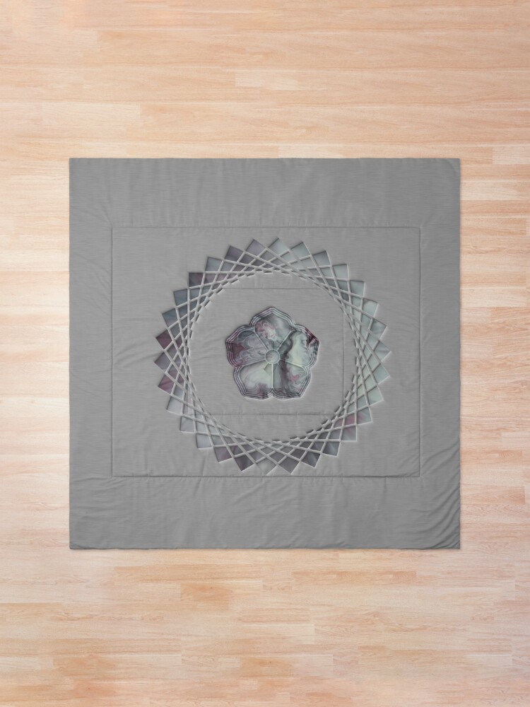 Alternate view of Tranquility; cherry blossom Comforter
