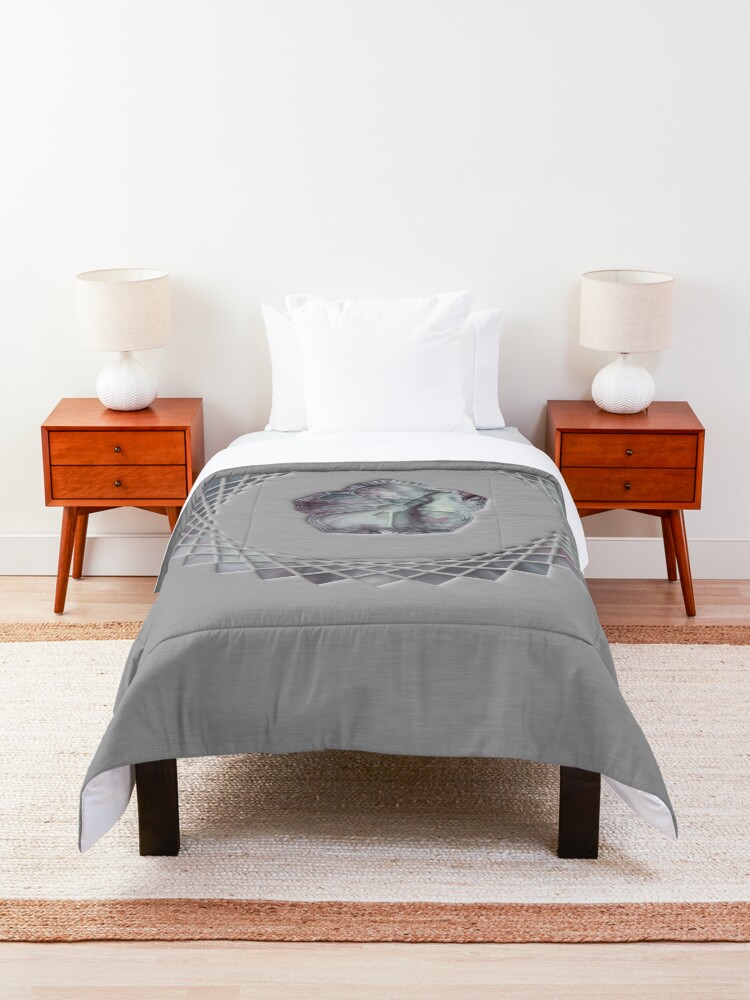 Alternate view of Tranquility; cherry blossom Comforter