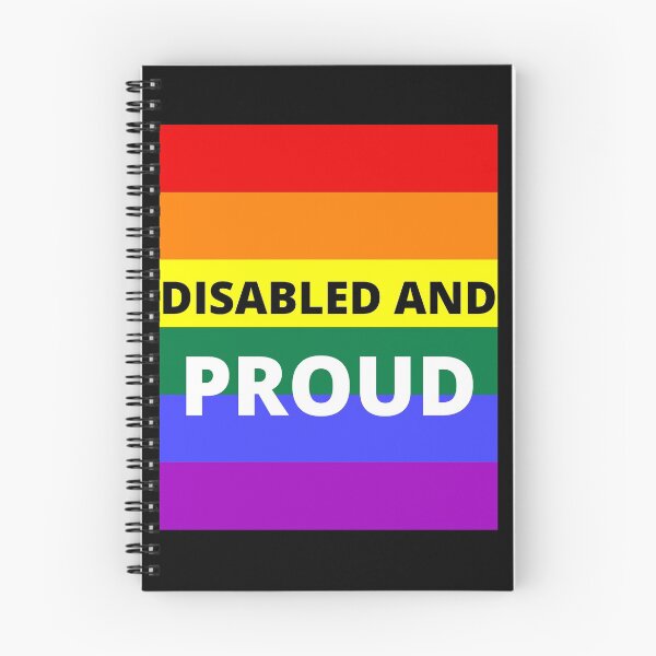 Item preview, DISABLED  AND PROUD on rainbow background designed and sold by uniqueitems.