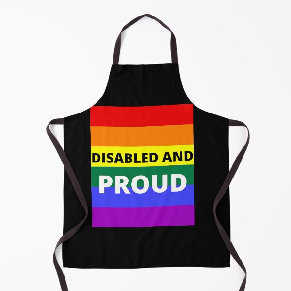 Item preview, DISABLED  AND PROUD on rainbow background designed and sold by uniqueitems.