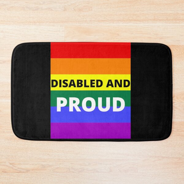 Item preview, DISABLED  AND PROUD on rainbow background designed and sold by uniqueitems.