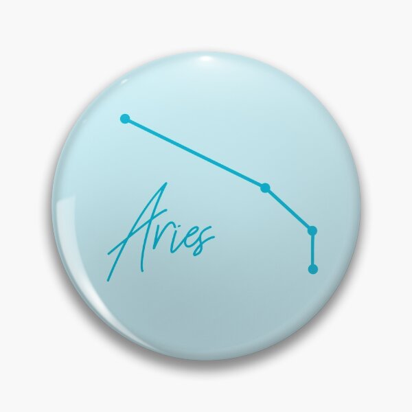 Item preview, Aries Zodiac Sign in Blue designed and sold by tinyteacups.