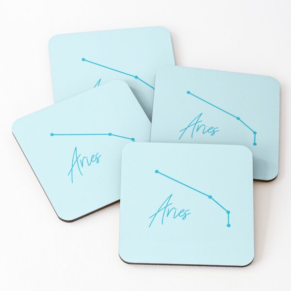 Item preview, Aries Zodiac Sign in Blue designed and sold by tinyteacups.