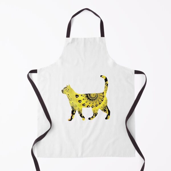 Item preview, Yellow and Black Fractal Cat designed and sold by Elisabeth Lucas.