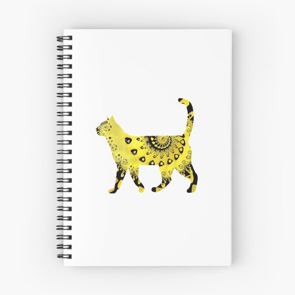 Item preview, Yellow and Black Fractal Cat designed and sold by Elisabeth Lucas.