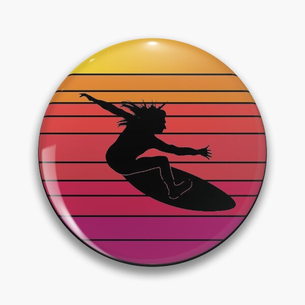 Item preview, Surfing Woman Sunset Vintage Retro Surf Adrenaline  designed and sold by roocky.