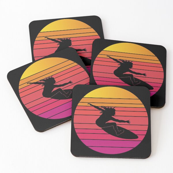 Item preview, Surfing Woman Sunset Vintage Retro Surf Adrenaline  designed and sold by roocky.