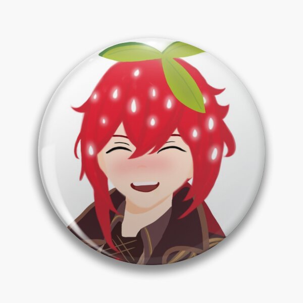 Item preview, genshin impact diluc sticker strawberry designed and sold by kellaz.