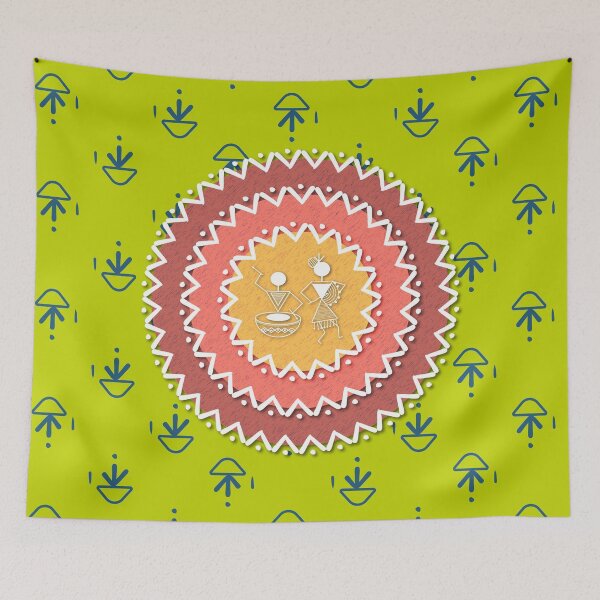 Item preview, Warli Art Pattern designed and sold by psquare17.