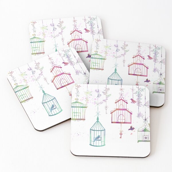 Item preview, Colorful Birds and Cages designed and sold by midnight2021.