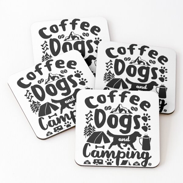 Item preview, Coffee Dogs And Camping | Happiness Is A Day Spent Outdoors With My Dog designed and sold by GravitiTees.