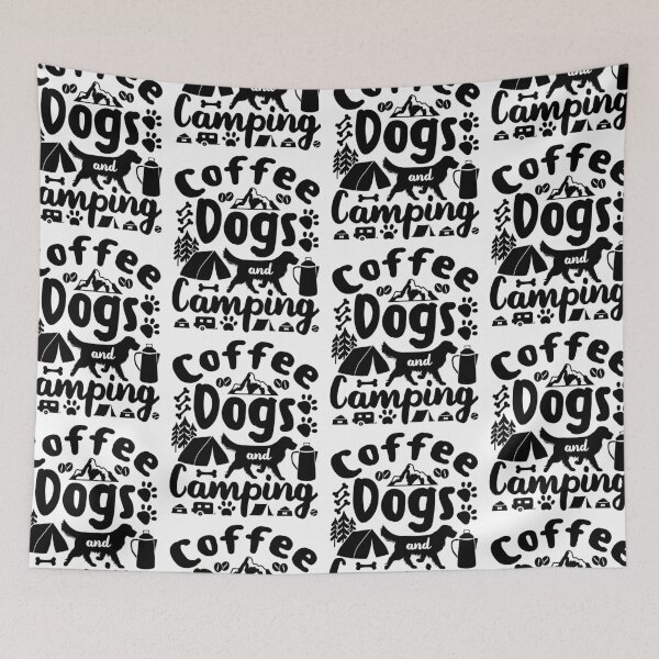 Item preview, Coffee Dogs And Camping | Happiness Is A Day Spent Outdoors With My Dog designed and sold by GravitiTees.