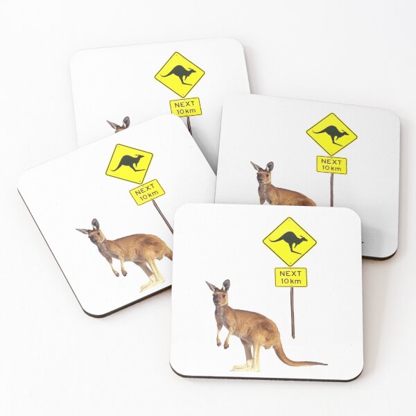 Artikelvorschau, Känguru-Straßenschild entworfen und verkauft von Miss Sparkle.