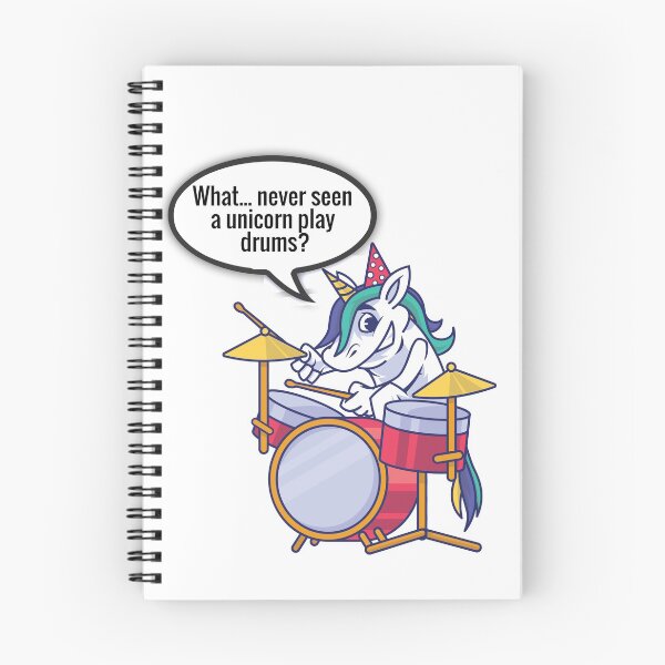 Item preview, What... never seen a unicorn play drums? designed and sold by Britt's Addiction.