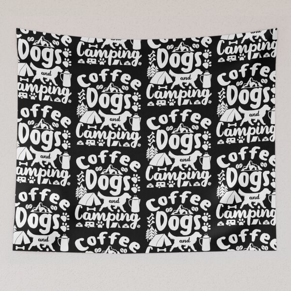 Item preview, Coffee Dogs And Camping | Sipping Caffeine With My Dog designed and sold by GravitiTees.