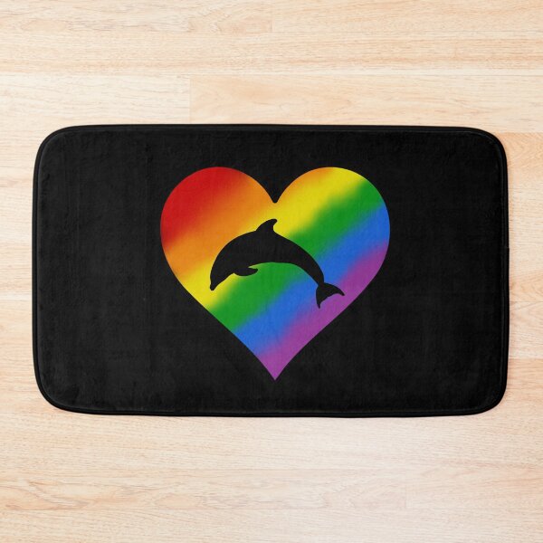 Item preview, Rainbow Dolphin Heart designed and sold by taylorrowan.