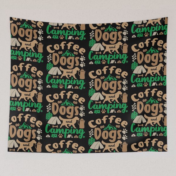 Item preview, Coffee Dogs And Camping | Caffeine My Dog And Campgrounds designed and sold by GravitiTees.